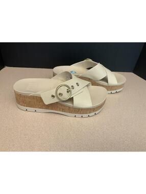 New! Womens REEF  Vista Higher Gia Beige Cork Platform Sandals. Size 9M. Nice!